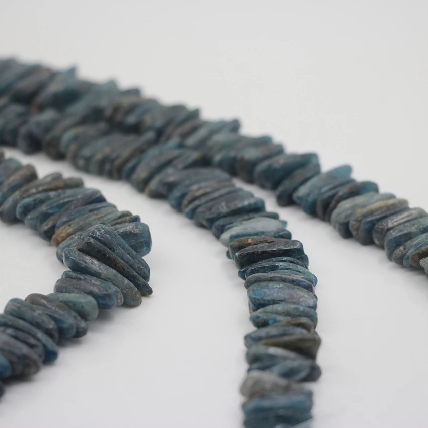 Natural Blue Kyanite Quartz Center drilled Nugget  Beads Raw Rough Irregular Stone For Necklace/Bracelet/Earring Jewelry Making