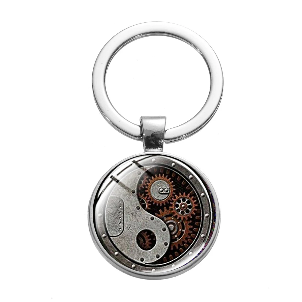 Азиатских простой древний символ Инь и Янь брелок восемь схемы Тай Цзи с