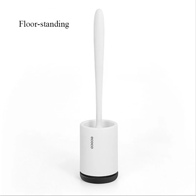 

TPR Soft Toilet Brush Head Punch-free Wall-mounted or Floor-standing Household Cleaning Tool Bathroom Accessories Sets Hot Sale