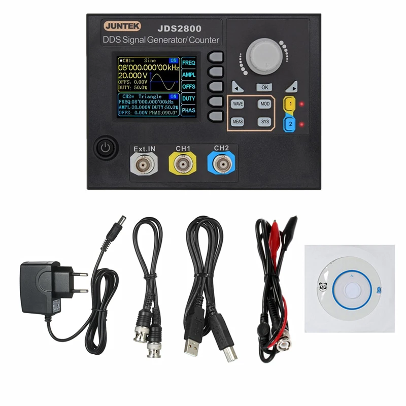 JDS2800 60 МГц цифровой двухканальный DDS синтез функция произвольной формы генератор
