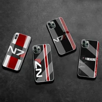 n7 mass effect phone case tempered glass for iphone6plus 6s 7 7plus 8 x xs xsmax xr 11 12 pro max 12mini
