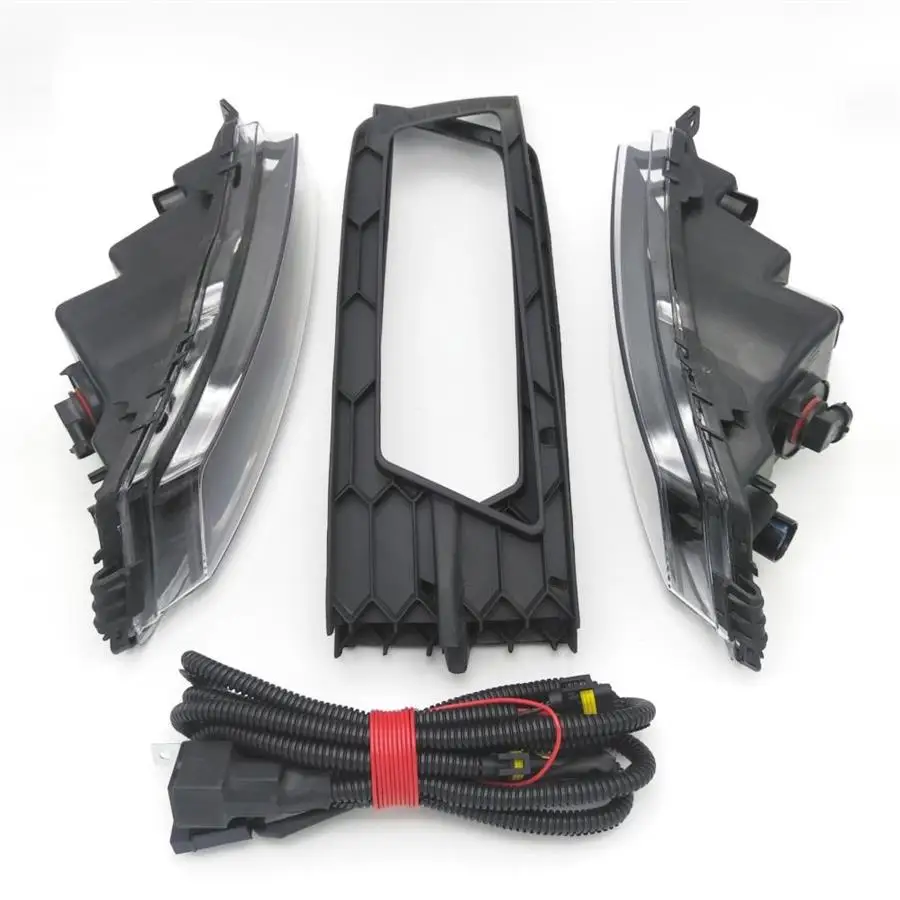 

Автомобильный светильник s для Skoda Rapid Sedan 2013 2014 2015 2016 2017 автомобильный Стайлинг передний противотуманный светильник + решетка крышки + жгут в сборе