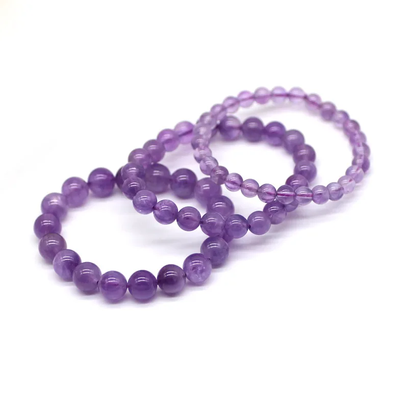 

FULAI 3A натуральный аметист без добавления цвета, Женская цепочка с аметистом, Пурпурные кристаллы