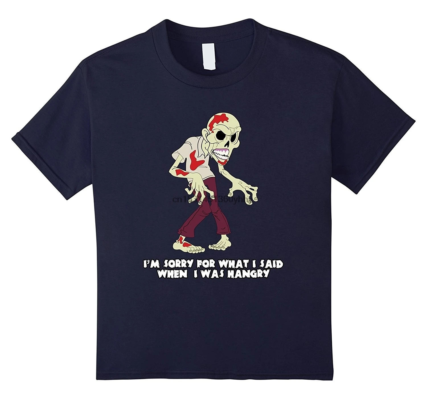 Hangry зомби извините за то что я сказал Хэллоуин мужская летняя футболка|Мужские