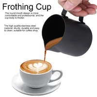 350ml stainless steel milk jugs matte black milk frothing cup coffee pitcher for latte art coffee shop bar kitchen tool