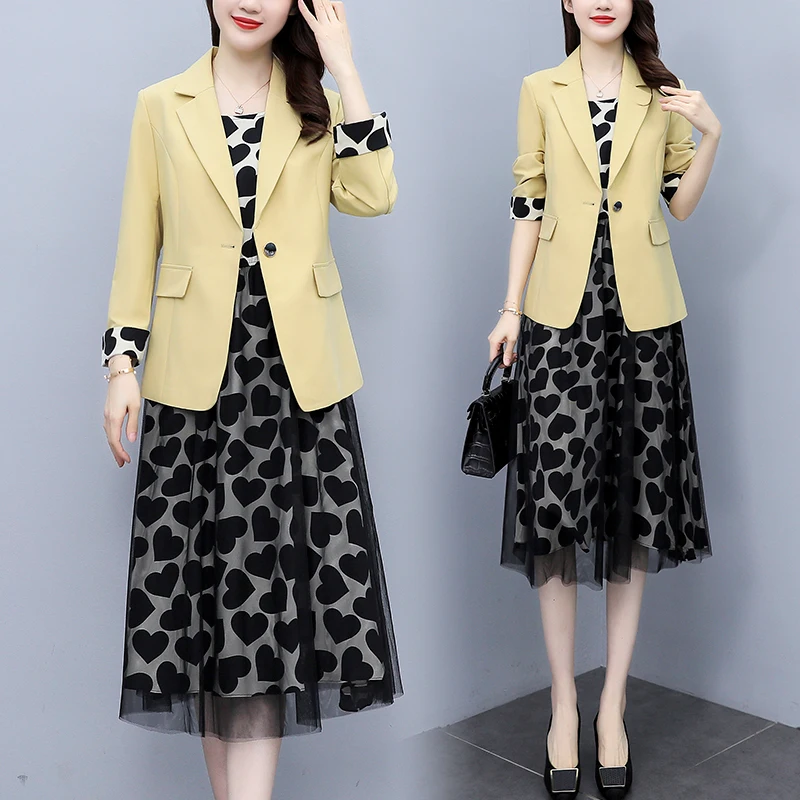 

Design Office Lady 2 Piece Set Women Dress Women Suits With Dresees Blazer Coustume Femme Ensemble Femme Survetement