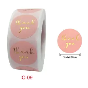 500 шт бумажные этикетки наклейки Золотая наклейка спасибо Ручная работа косметика для блеска для губ DIY бизнес упаковка стикер