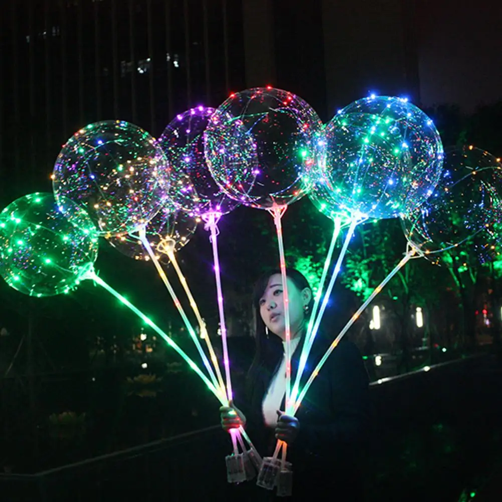 24 дюйма отскок прозрачный БОБО шар декоративный с светильник ультра тонкий