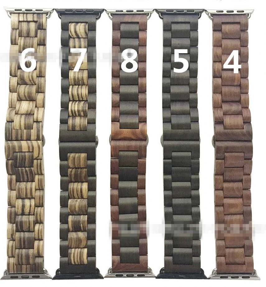 Деревянный ремешок для часов apple watch, ремешок 40 мм, 44 мм, 38 мм, 42 мм, серия 5, 4, 3, 2, 1, роскошный браслет для iWatch, наручные часы apple