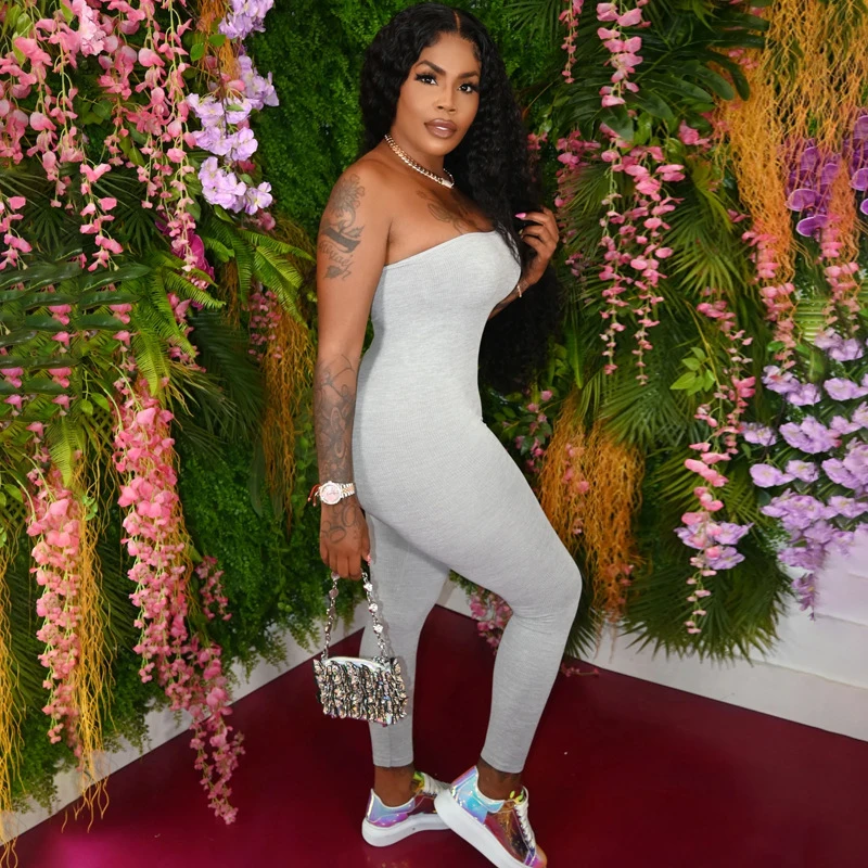 

NOVAINSPO One Shoulder Solid Bodycon Skinny Jumpsuit Fashion Casual Workout Streetwear Elegant Outfits Women Strap Jumpsuits Hot