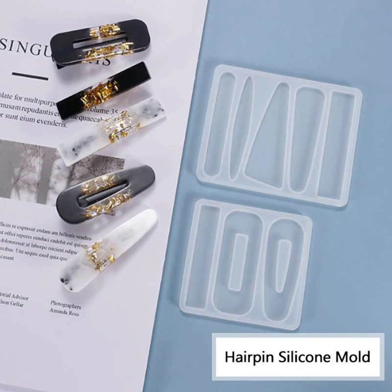 

1pcs Silicone Casting Women Girl Hair Pin Mold UV Resin DIY Molds Handcraft Tool
