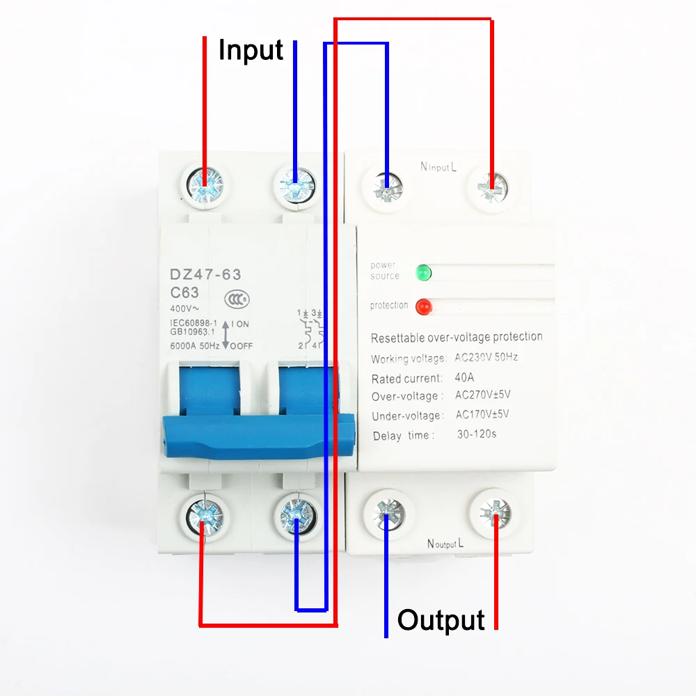 1 шт. 40A 63A 230V Din rail автоматическое восстановление Повторное подключение