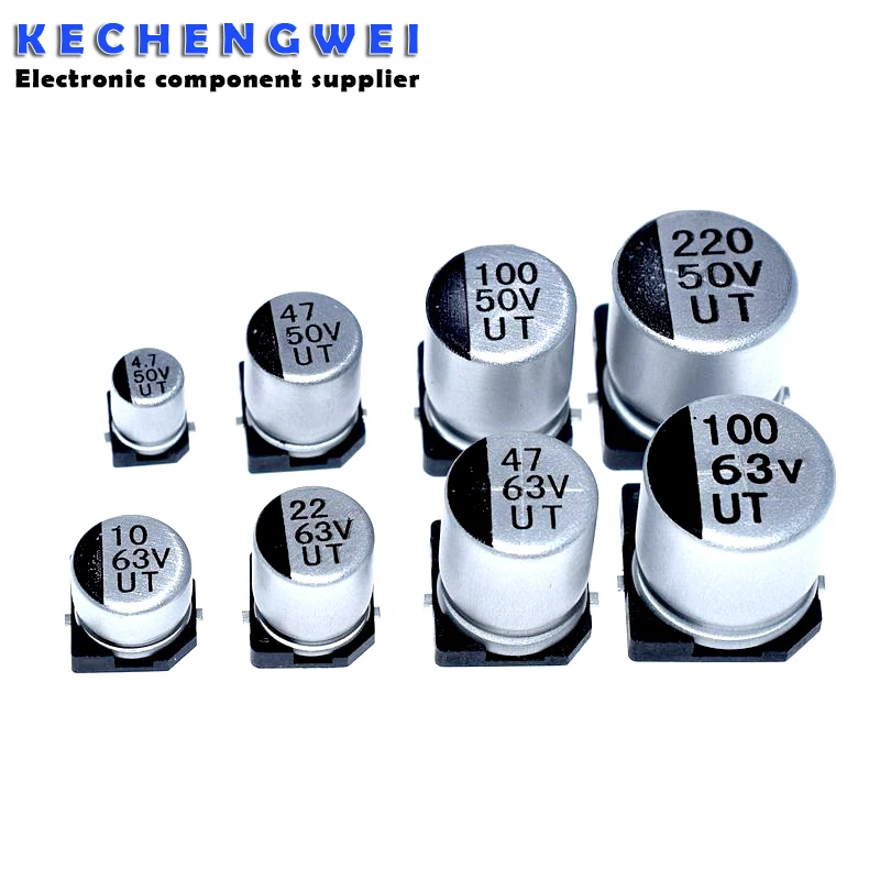 20pcs SMD Electrolytic capacitor aluminum 6.3V 10V 16V 25V 35V 50V 1UF 2.2UF 4.7UF 10UF 47UF 100UF 220UF 330UF 470UF 680UF