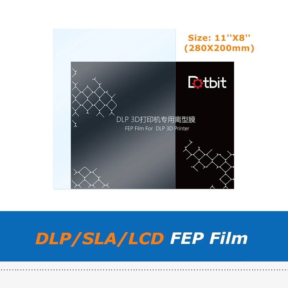 280*200 мм 11*8 дюймов ЖК УФ светильник FEP пленка лист для DLP SLA Дубликатор D8 3d принтер Часть 8,9 дюймов ЖК