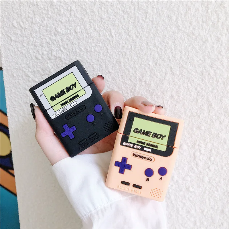 3D Cute Cartoon Game Player Boy Wireless Bluetooth Headphone Silicone Coque Case For Apple Airpods 1/2 Earphone Protective Case