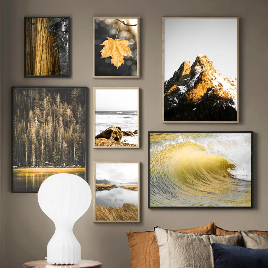

Decor Bedroom Landscape Canvas Painting Moutain Pictures On The Wall Autumn Prints Posters for Living Room Frameless Wall Art