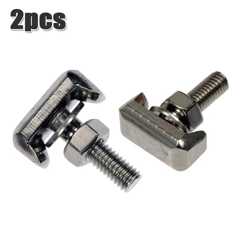 

2pcs/set Universal Car Battery Cable Terminal Connectors T-Bolt Replace #19116852 #6X0915138 #64740 Replacement Accessories