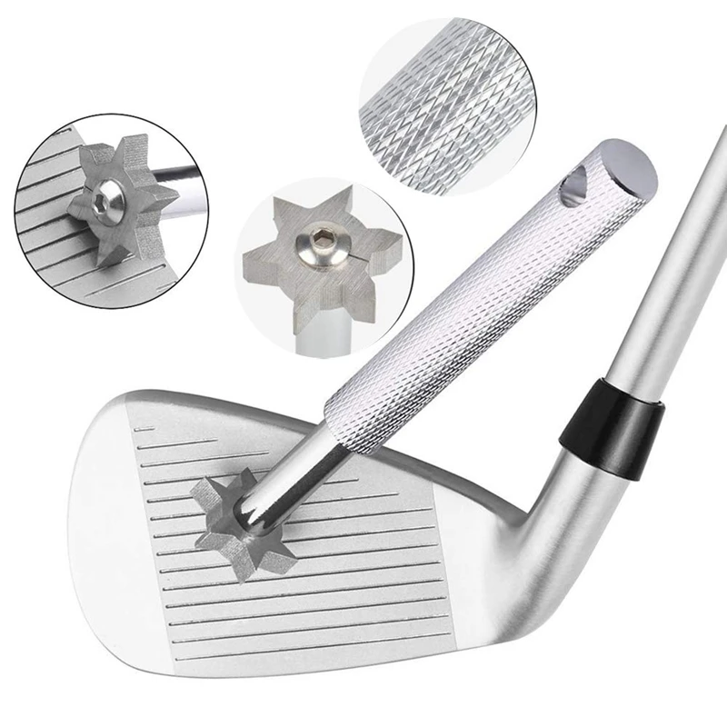 

Golf Tool Set Golf Club Groove Sharpener and 2 Golf Club Brushes for Golfers Practical and Clean Kits for Golf Irons