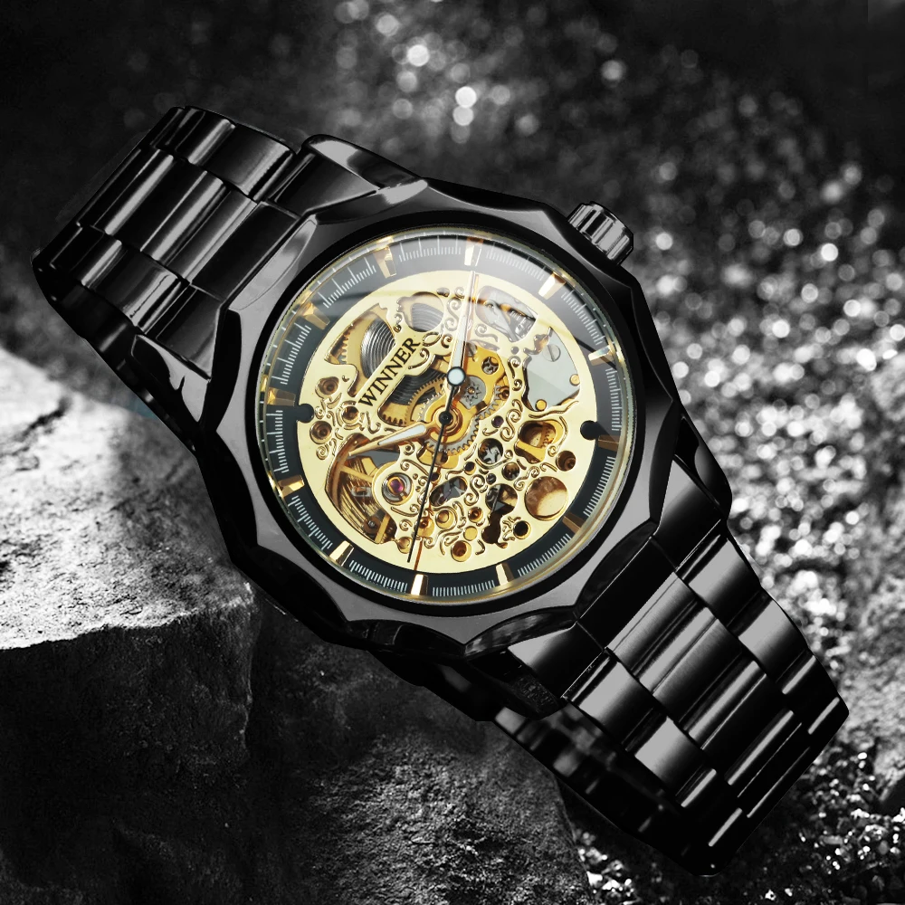Золотые часы Скелетон для Для мужчин механические s лучший бренд класса люкс 2021
