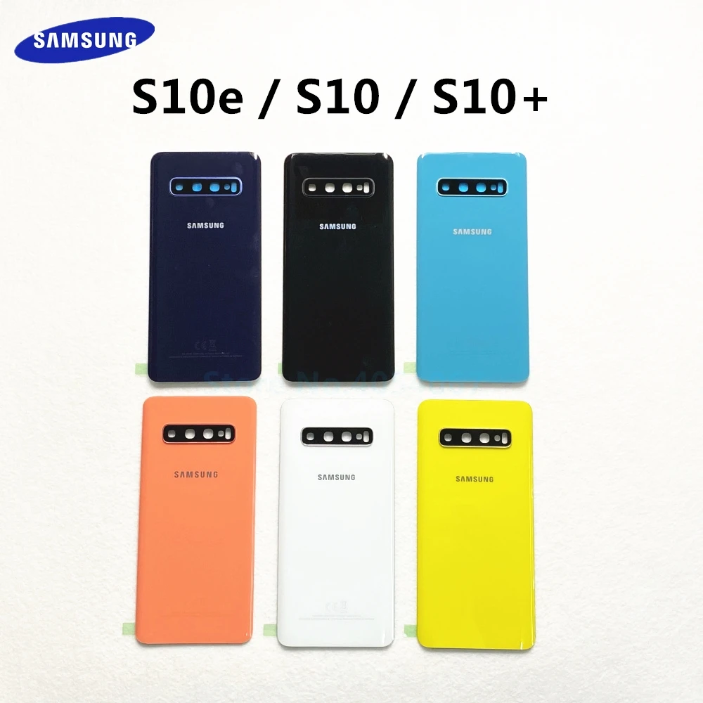 Для Samsung Galaxy S10 Plus S10e + задняя крышка для аккумулятора Запасные детали корпуса
