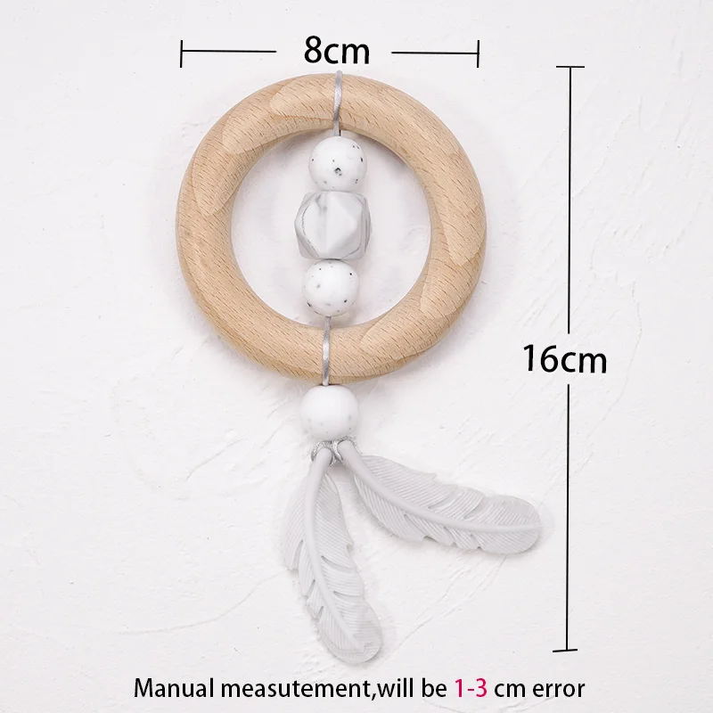 

Top Seller Certified Organic Soothers Wooden Rattle Professional Feeding baby silicon Preschool investment Wooden Teether