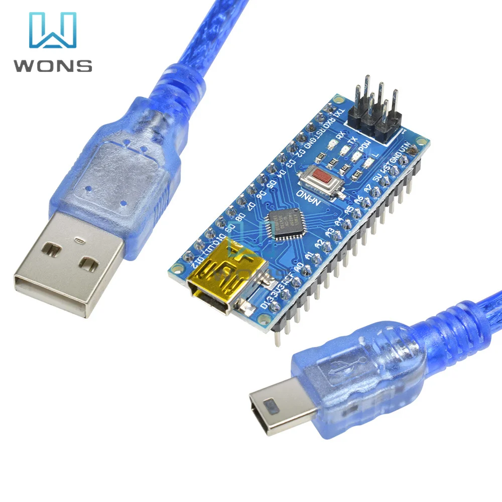 Плата разработки микроконтроллера CH340 Nano V3.0 ATMEGA328P-MU ATMEGA328 плата с кабелем типа C