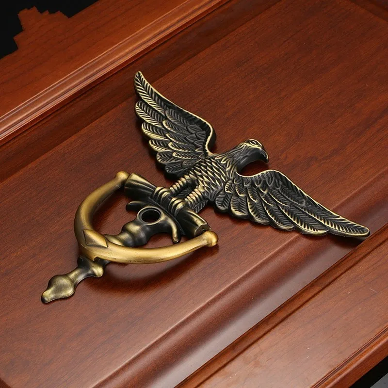 

Antique European Eagle Door Knocker Zinc Alloy Decorative Doorknocker Door Handle Latch Antique Gate Ornate Home Office