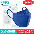 Маска ffp2 ffp2 для лица, многоразовая, гигиеническая, дышащая, 5-100 шт.