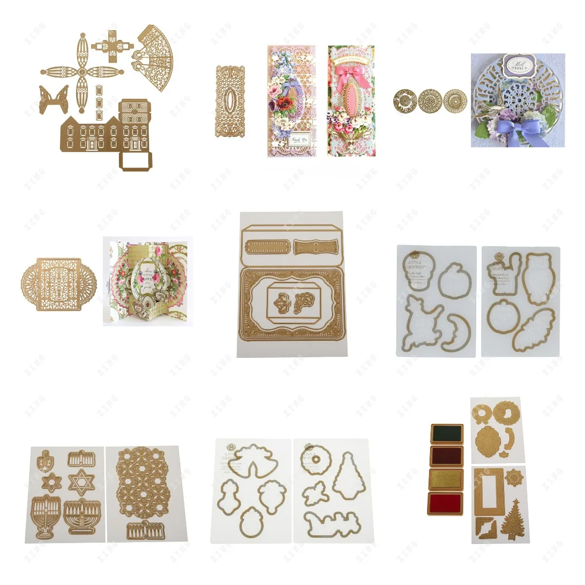 

New Christmas Ornament Photo Easel Happy Hanukkah Icon Impression Halloween Scrapbook Diy Crafts Card Metal Cutting Dies