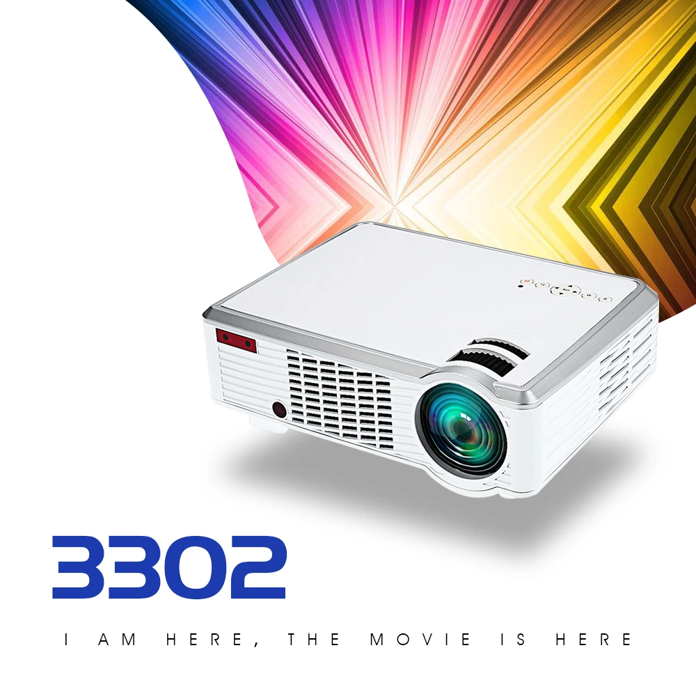 Светодиодный проектор Real tv 3302/3302W на Android HDMI VGA домашний кинотеатр с Wi Fi Bluetooth| |