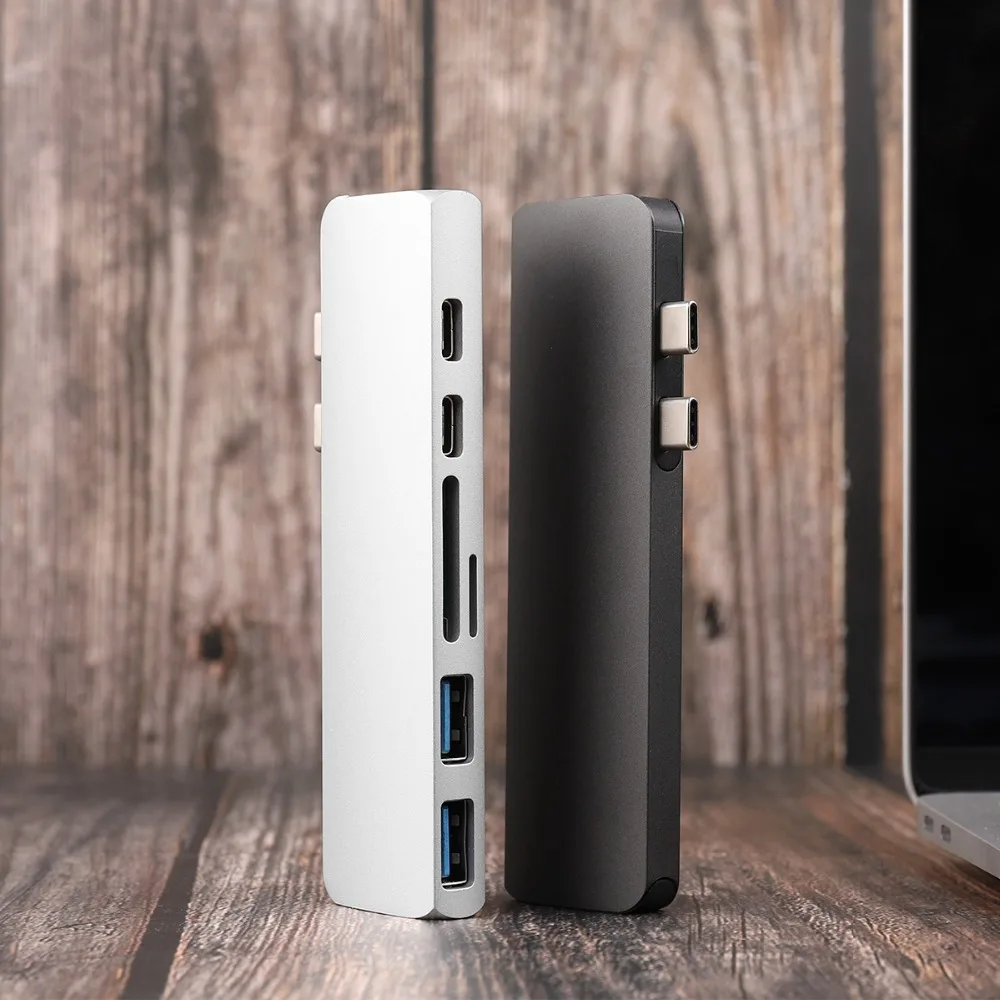 USB C концентратор USB 3,0 разветвитель адаптер Thunderbolt 3 концентратор+ TF SD слот type-C порт передачи данных HDMI концентратор для Macbook Pro/Air 13 15 дюймов