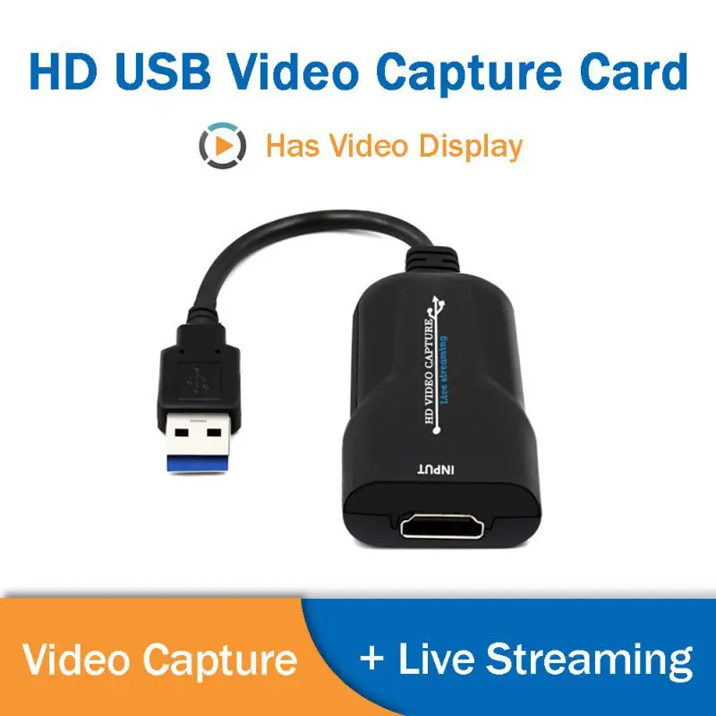 

USB 3.0 Video Capture HDMI Card Video Grabber Record Box for PS4 Game DVD Camcorder Camera Recording Live Streaming