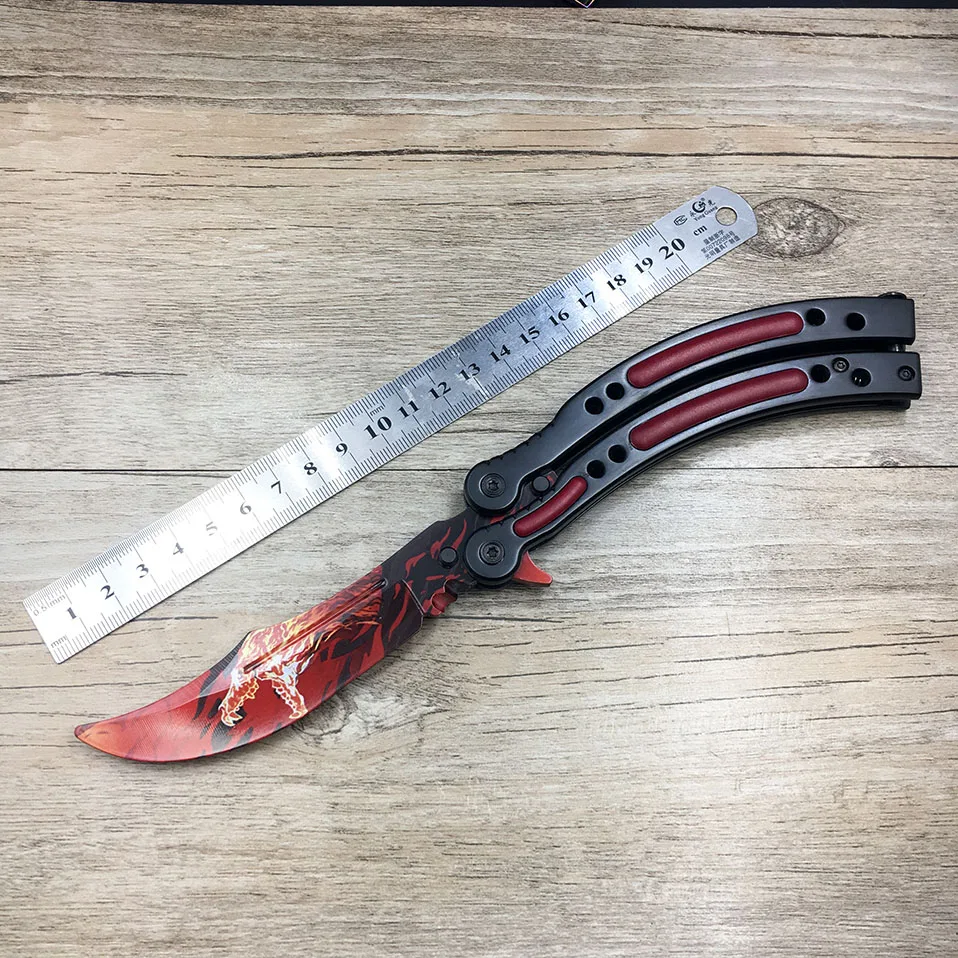 Dropship Folding Knife CS GO Skin Practice Trainer Game Dull Blade No Edge Exercise Tool | Инструменты