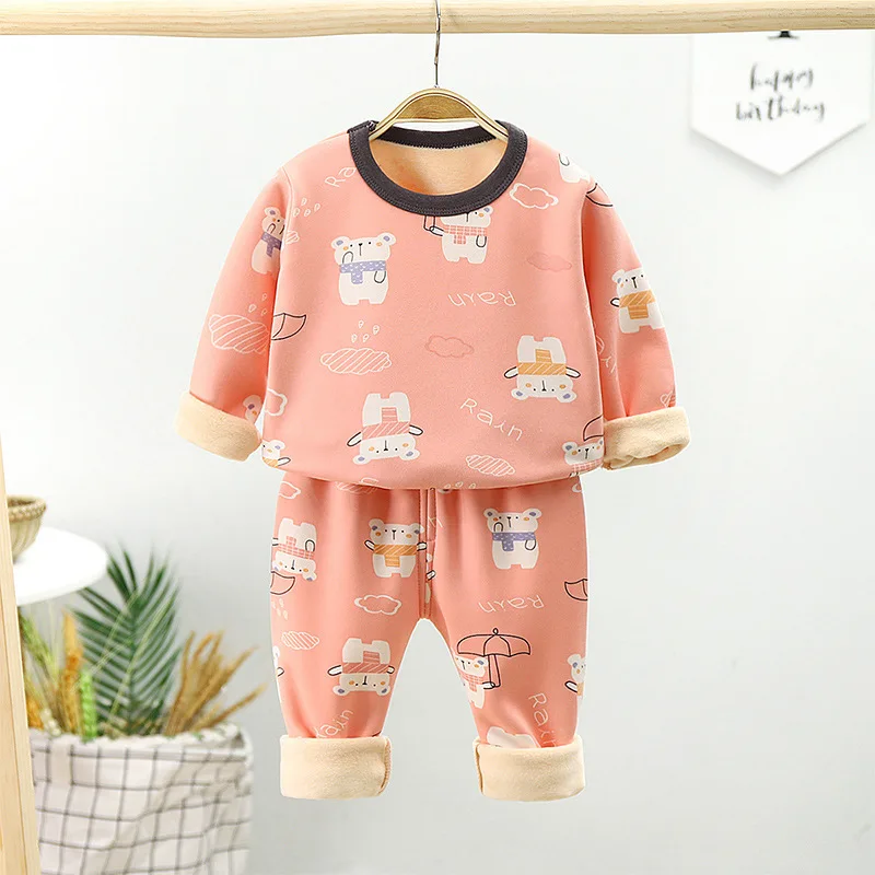 Pijamas de algod&oacute;n de manga larga para beb&eacute;s y ni&ntilde;os peque&ntilde;os, conjuntos de ropa de dormir con dibujos de conejos, pijamas bonitos para ni&ntilde;as de 2, 5, 4, 6 y 8 a&ntilde;os-0