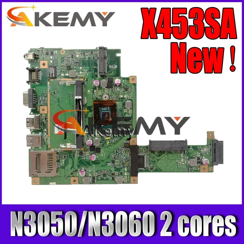 Akemy X453SA материнская плата для ноутбука N3050/N3060 2 ядра For Asus X453S X453 F453S Материнская