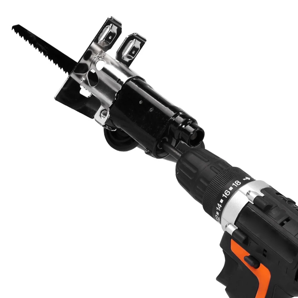 

Reciprocating Electric Saw Adapter Set Change Electric Drill Into Jig Saw Metal File Cutter Drill Attachment Wood Metal Cut Tool