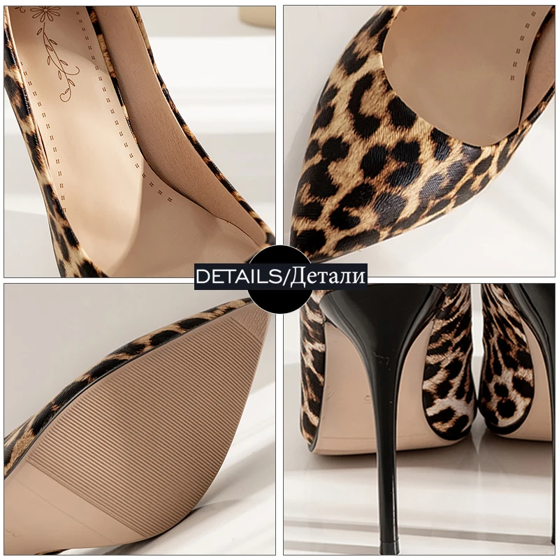 

WETKISS Women's High Heels Shoes Woman Pumps Leopard Print Stiletto Heels Basic Pumps Pointed toe Dress Shoes Ladies Heels