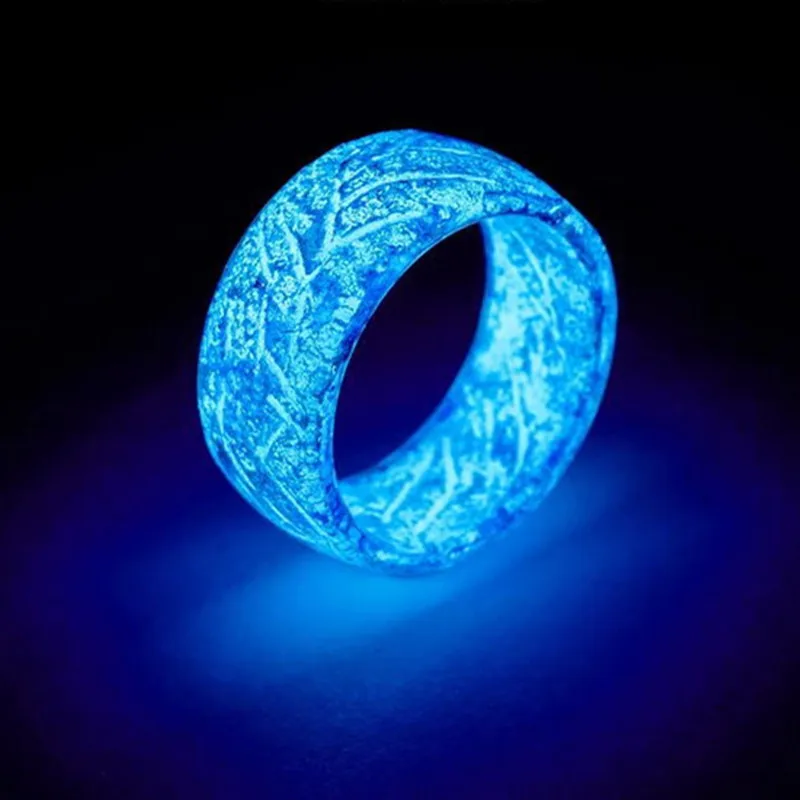 ФЛУОРЕСЦЕНТНОЕ блестящее кольцо MIQIAO ручной работы из полимерного камня с