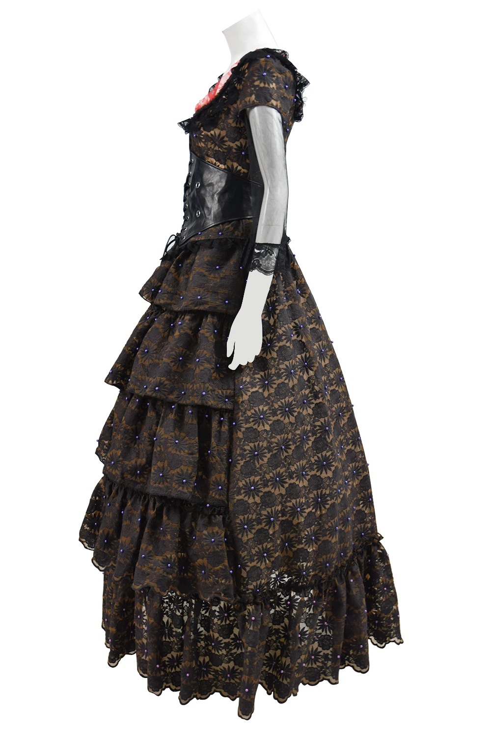 Cosdaddy г-жа Ловетт косплей костюм для женщин вечерние черное кружевное платье на