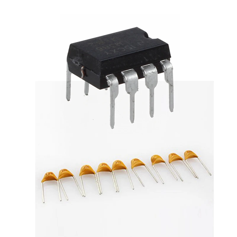 5 шт. усилитель мощности LM386N 8 контактов и 100 Новый 0 1 мкФ 50 в монолитный