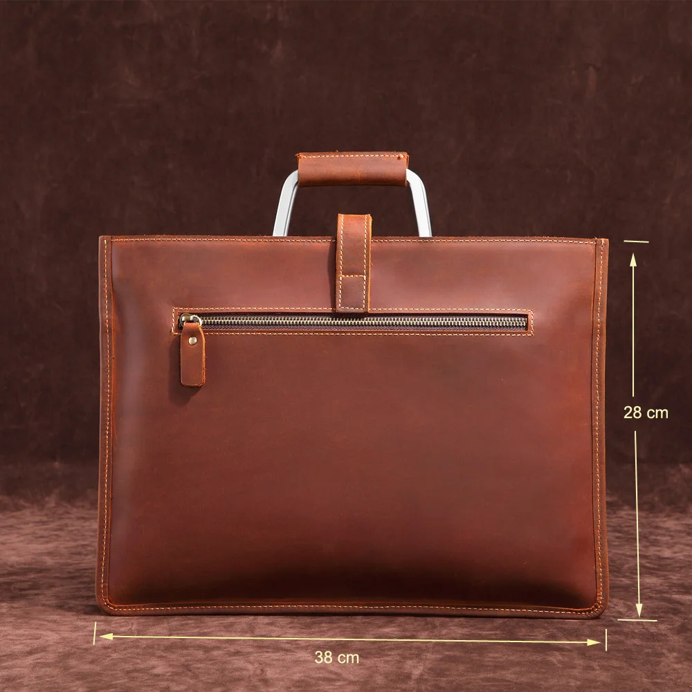 Ретро сумка из натуральной кожи на молнии для 13 дюймов MacBook Air Защитная куртка