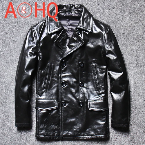 

High Quality 100% real Cow Leather Jacket Men Korean Casual Mens Leather Jackets and Coats Spring fall 2021 Hommes Veste