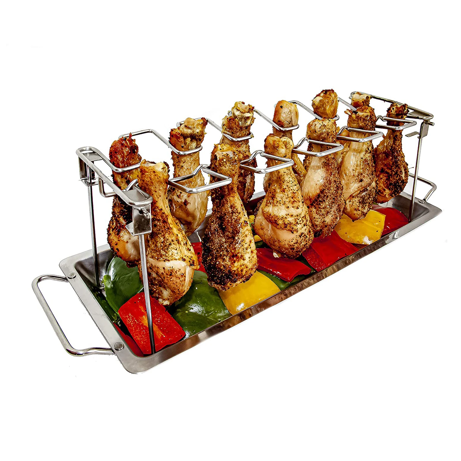 Barbecue Grill Tray BBQ Accessories Foldable Stainless Steel Picnic Kicthen Durable Roast Food 46X34.5X10.5cm W-ing Rack |