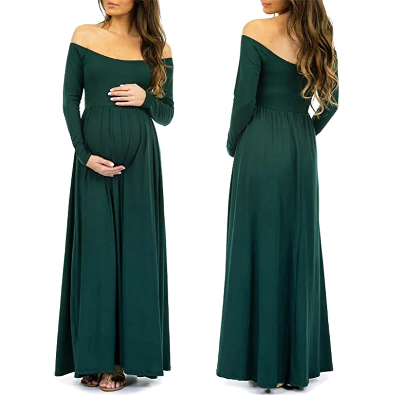 Модное платье для беременных с цветочным принтом длинное одежда фотосъемки