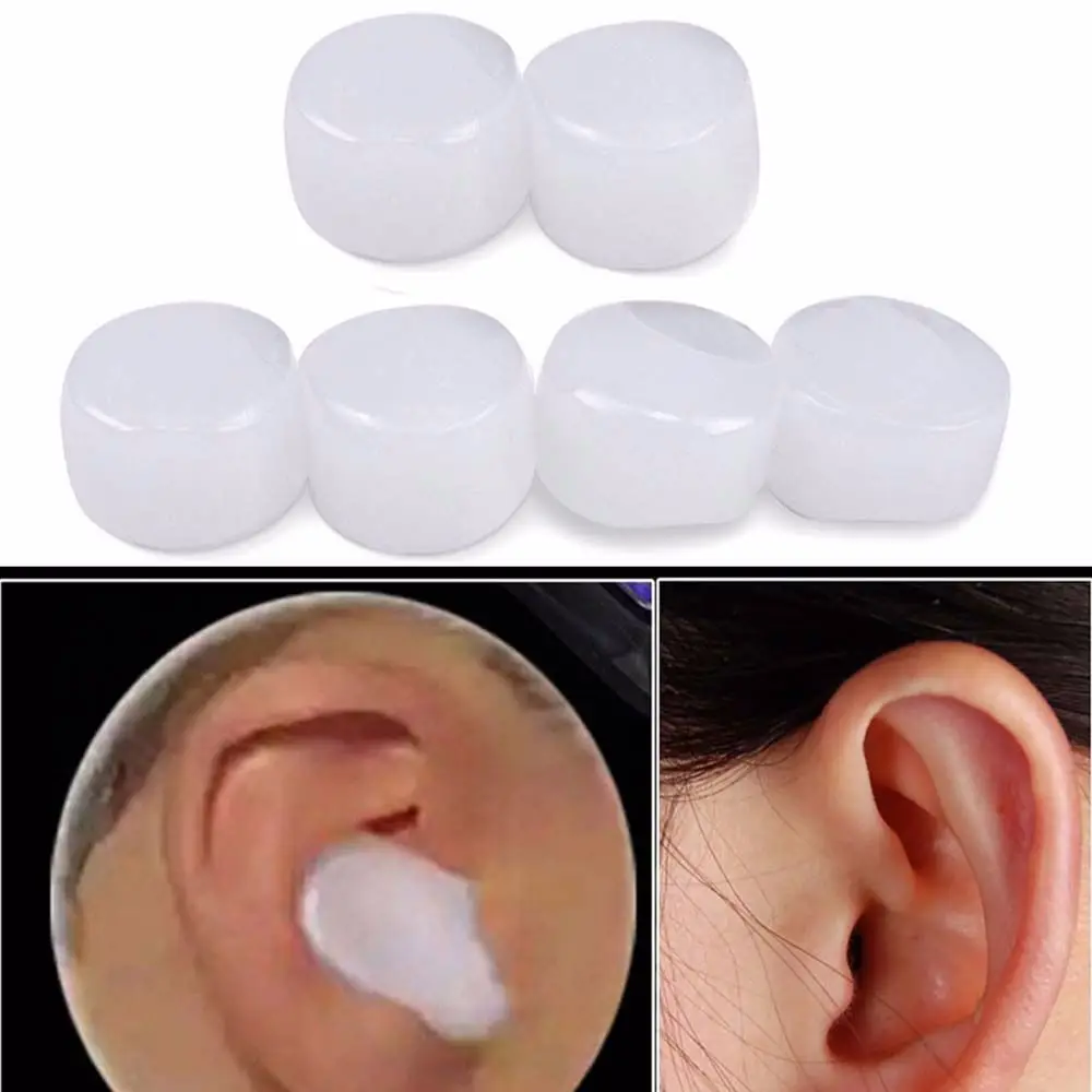 

6PCS Earplugs Protective Ear Plugs Silicone Soft Waterproof Anti-noise Earbud Protector Swimming Showering Water Sports