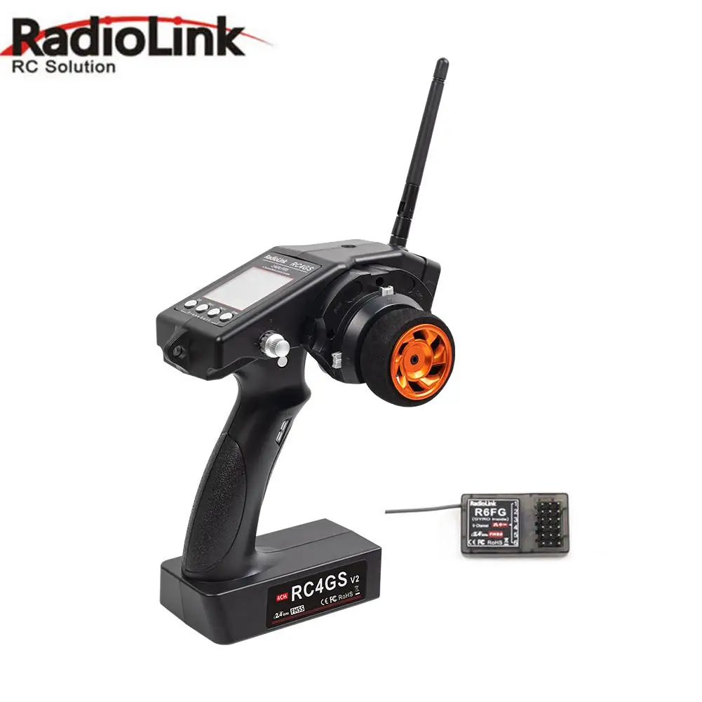 Радиоуправляемый трансмиттер Radiolink RC4GS 2 4 ГГц канала с приемником R6FG|Детали и