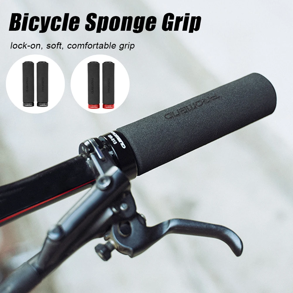 

1Pair Cycling Handlebar Grip Lock-On Mountain Bike Lightweight Non-slip Sponge Grips With End Plug MTB Road Bike Accessories
