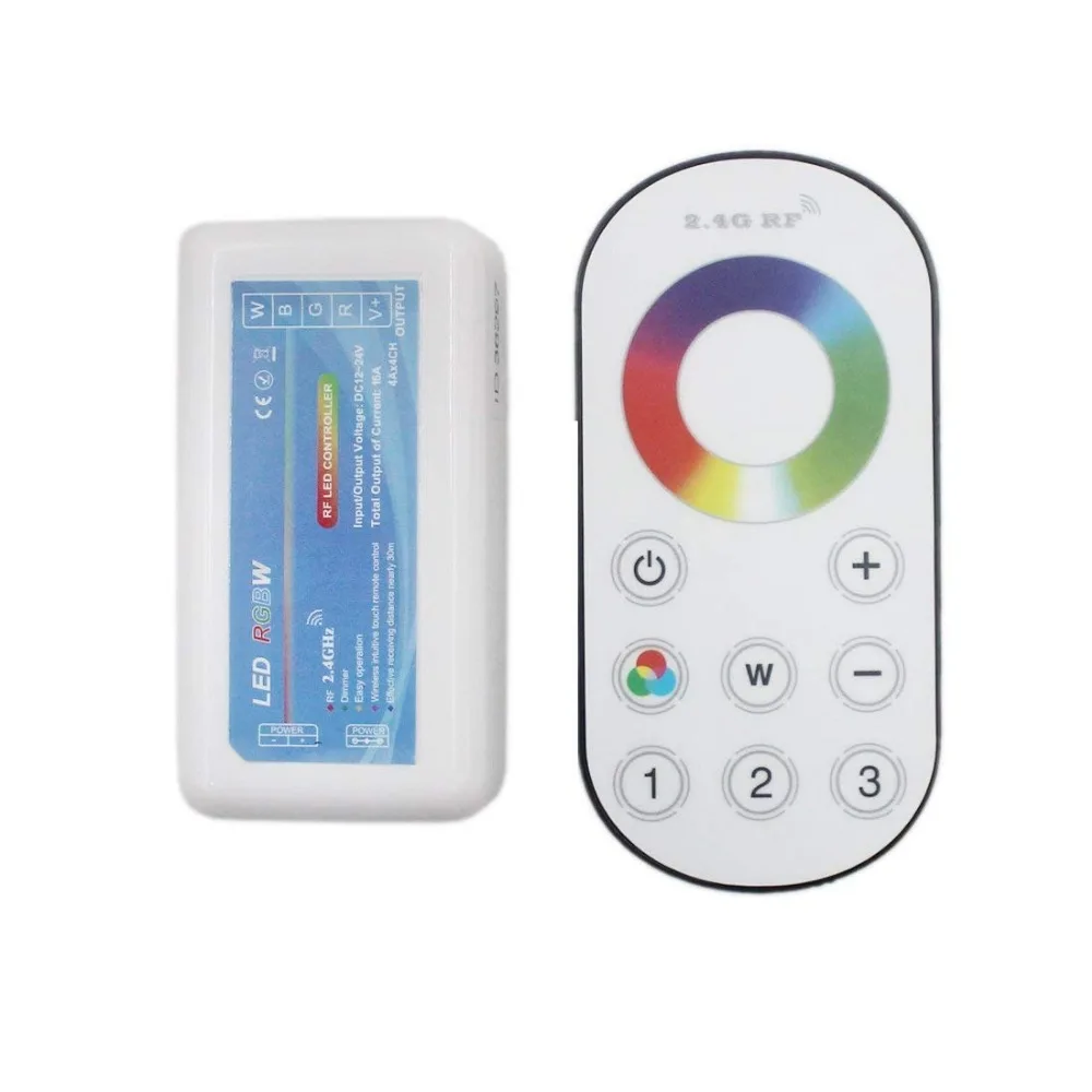 

2.4GHZ RGB RGBW Led Controller RF Wireless Touch Remote Dimmer For Led Strip Light DC12/24V