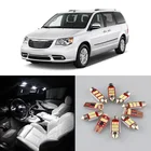 Автомобильные белые светодиодные лампы Canbus без ошибок, комплект для внутреннего освещения для 2001-2014 2015 Chrysler, город, Карта страны, потолочный номерной светильник