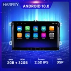 Автомобильный мультимедийный видеоgps Harfey, Android 10,0, 9 дюймов, для VWVolkswagenGolfPoloTiguanPassatb7b6leonSkodaOctavia
